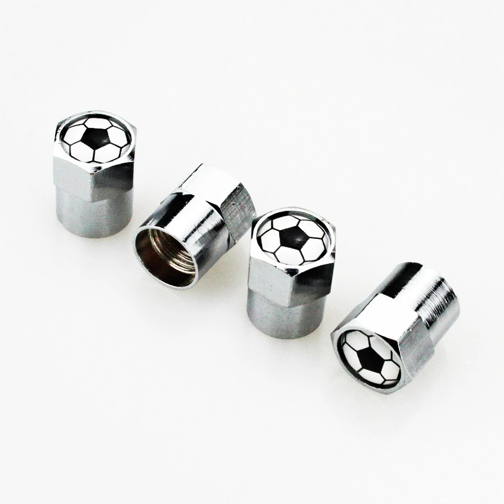 4 X футбольный Логотип Автомобильные аксессуары колпачки для клапанов колесных