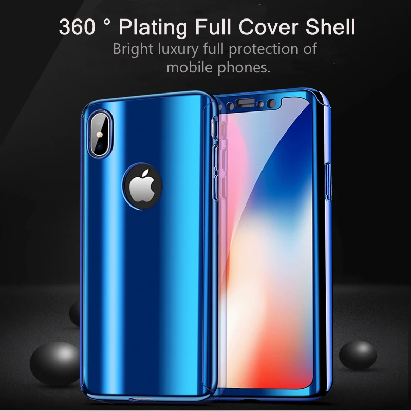 Телефон чехлы для iPhone х чехол 360 противоударный Chic Симпатичные Apple покрытие сумки