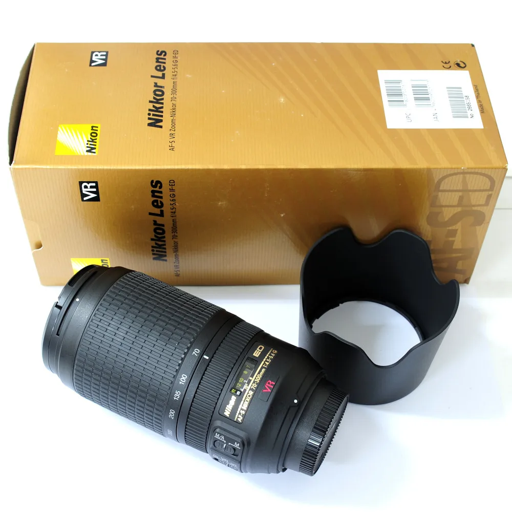 Объектив с автофокусом Nikon Zoom для D850 D750 D810 D7500 D7200 D7100 D5600 D5500 D5300 D3400 70 300 мм f/4 5 6G VR