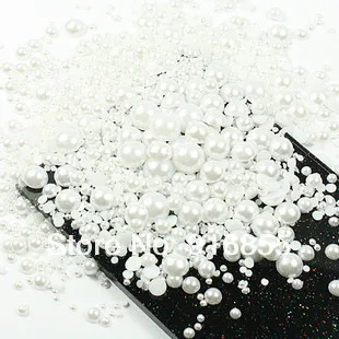 Распродажа! Смешанный полукруглый жемчуг из камни 2-12 мм в ассортименте с плоской