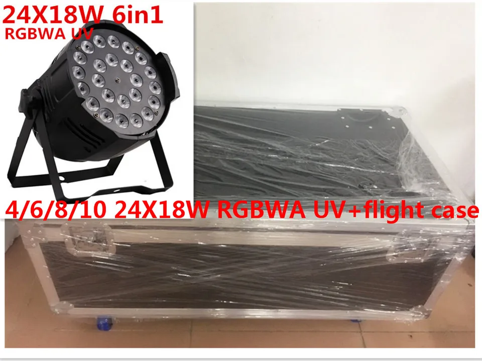 4/6/8/10 шт. 24x18 Вт светодиодные светильники с 1 индикатором cas de vol rgbwa uv 6 в - купить по