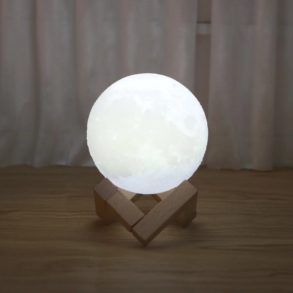 СВЕТОДИОДНЫЙ 3D волшебный ночной Светильник Luna, настольная лампа с usb зарядкой и сенсорным управлением, домашний декор