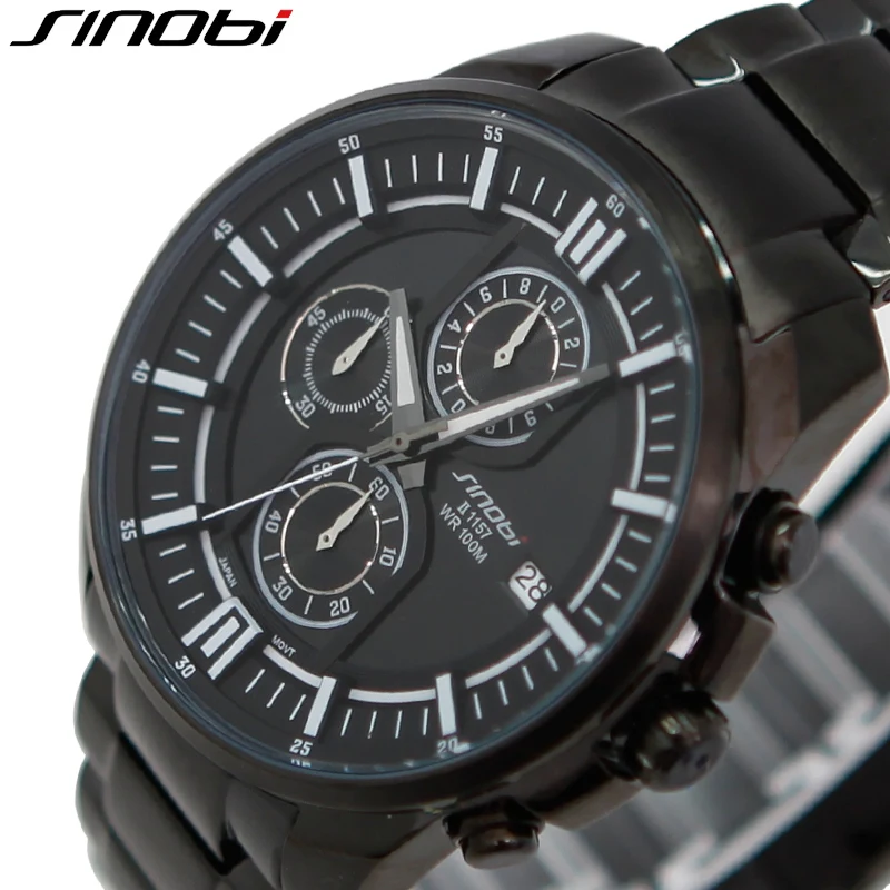 SINOBI Секунд Дисплей Многофункциональный Мужчины Смотреть Полный Календарь