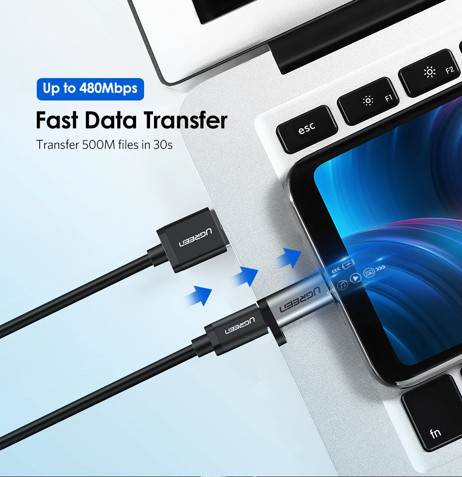 Ugreen адаптер для мобильного телефона Micro USB на USB C адаптер Microusb разъем для huawei Xiaomi samsung Galaxy A7 адаптер usb type C