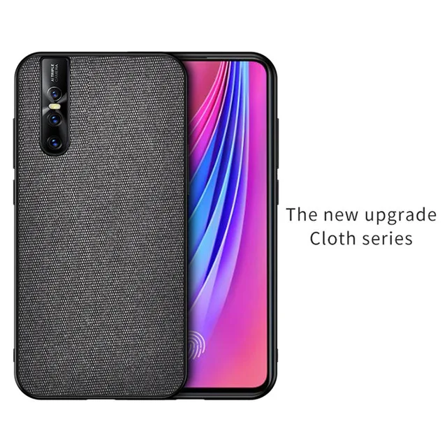 Black Ткань крышка для Vivo V15 Pro Чехол мягкое силиконовое покрытие жесткая задняя панель из поликарбоната КРЫШКА ДЛЯ VIVO V15 S1 V15Pro Защитные Чехлы оболочки - Цвет: Black