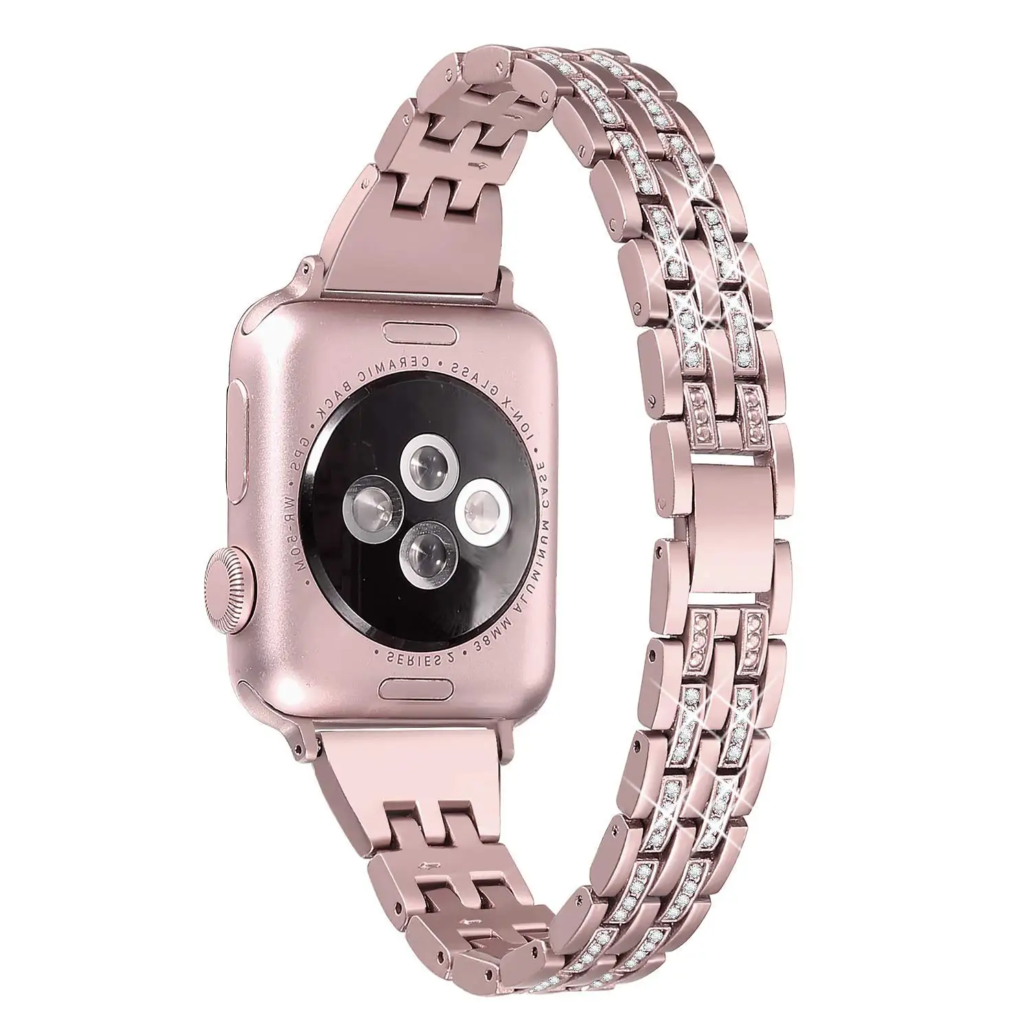 Ремешок из нержавеющей стали с бриллиантами для Apple Watch 38 мм 42 40 44 женский ремешок