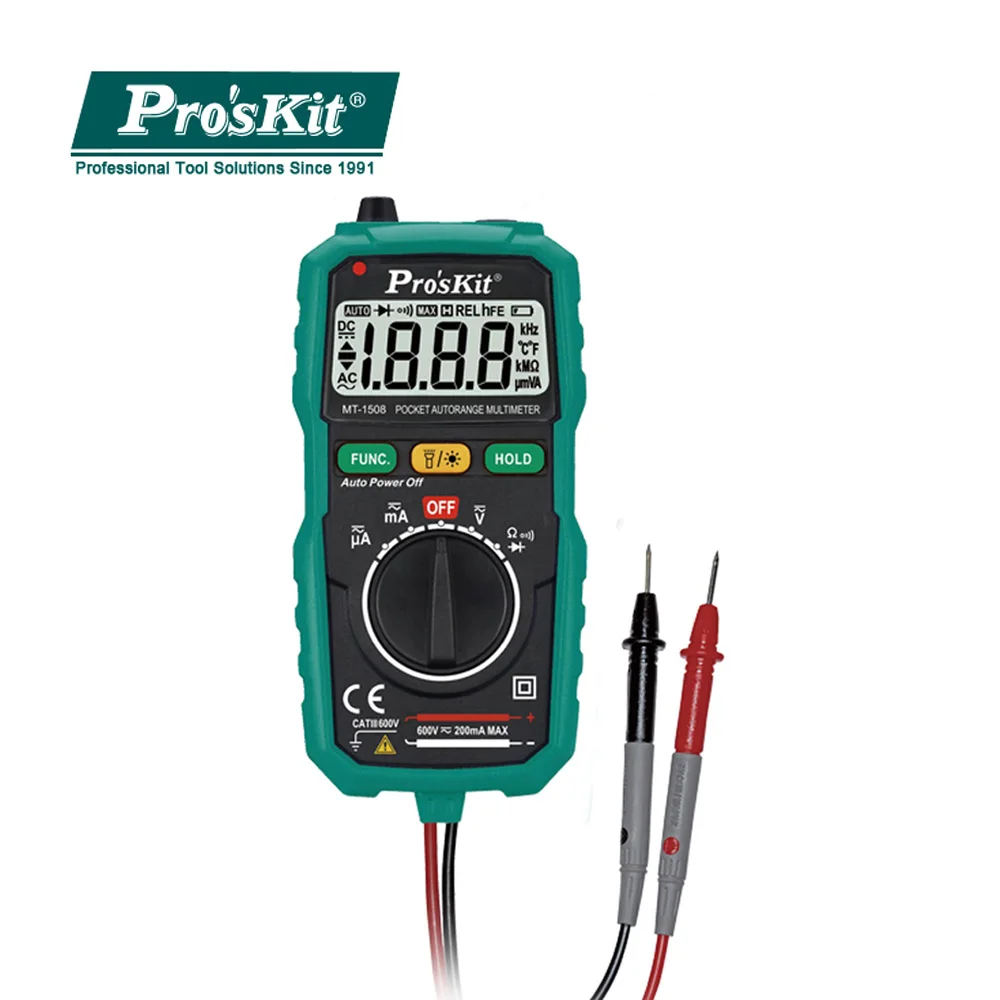 Умный Карманный мультиметр Pro'skit Цифровой точный измерительный прибор с
