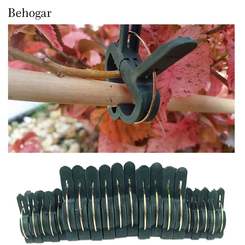 Behogar для выведения токсинов 40 шт 2 размера завод Поддержка зажим сада овощи зажимы