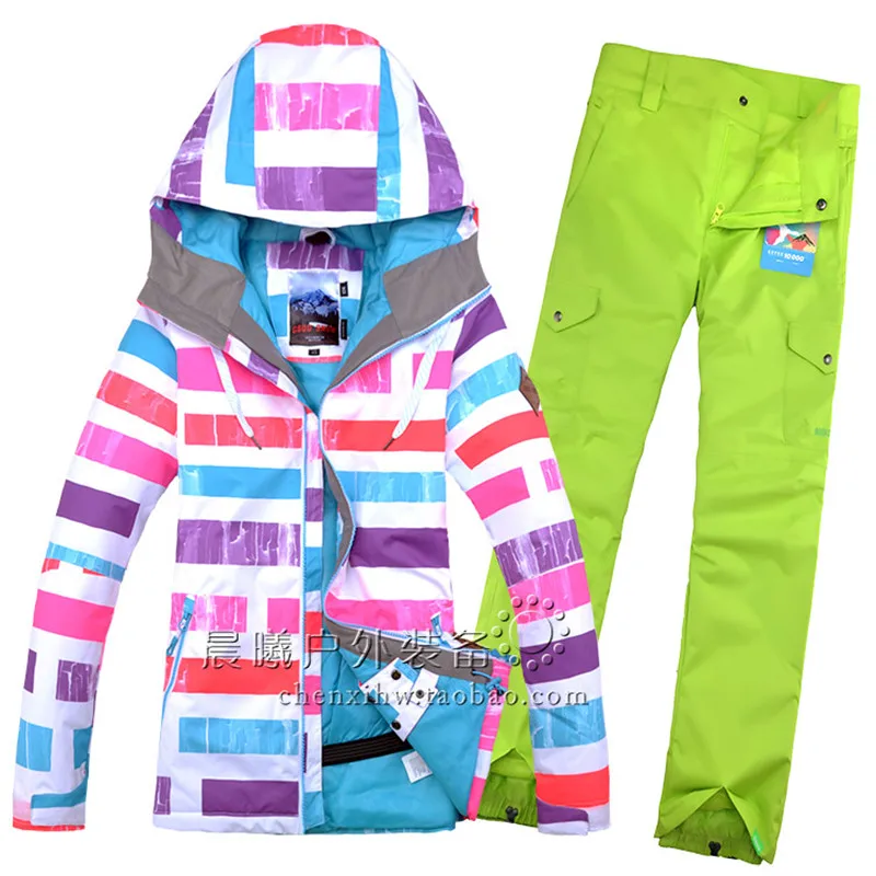 Gsou снег Для женщин лыжный костюм верхняя одежда Пеший Туризм Кемпинг