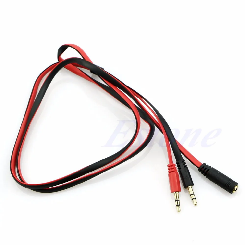 3 5 мм мама к двойному штекеру наушники микрофон аудио Y сплиттер Удлинительный