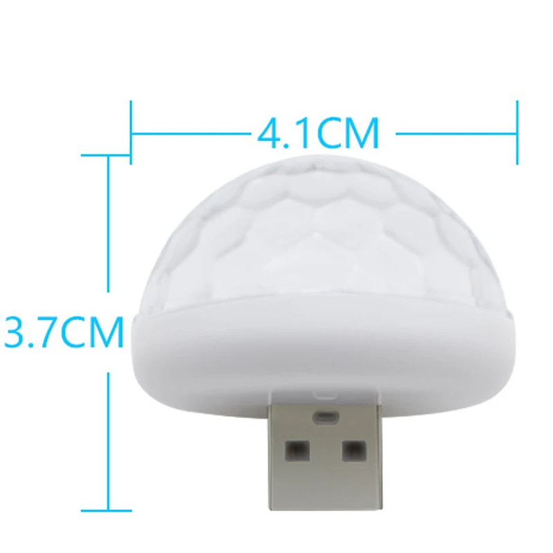 Светодиодный вечерние USB атмосфер светильник par DJ Мини красочная музыкальная