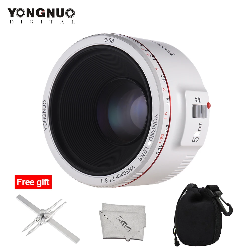 YONGNUO YN50mm F1.8 II объектив стандартный основной Большая диафрагма Автофокус Объектив