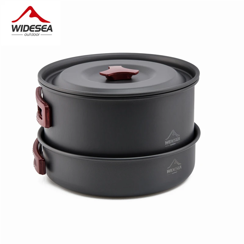 Widesea 4-5 pepoles походная посуда набор для приготовления пищи на открытом воздухе набор для пикника альпинистская чаша кастрюля посуда столовые приборы