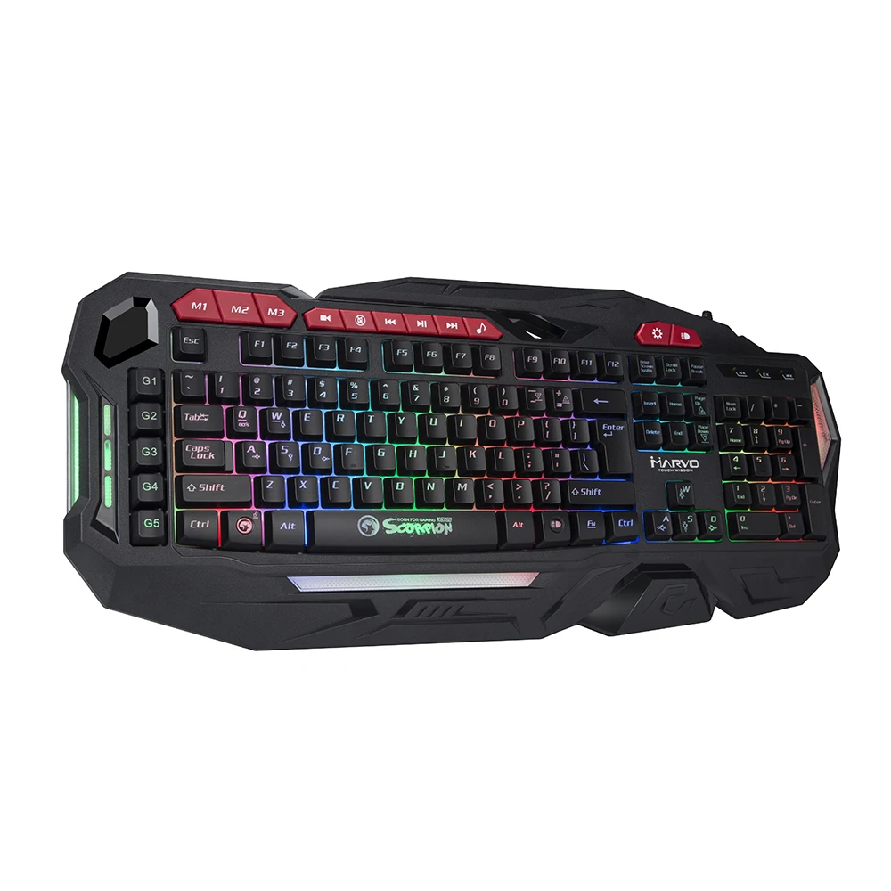Игровая клавиатура MARVO KG760 светодиодный пульсирующая подсветка игровая