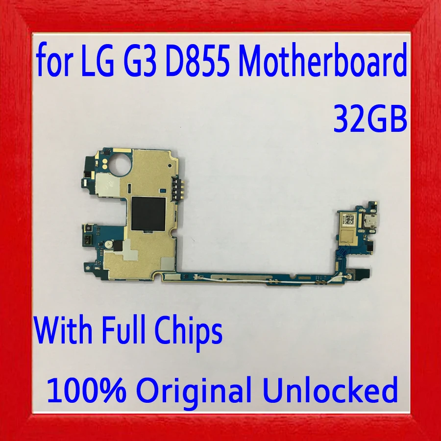32 Гб оригинальная разблокированная для LG G3 D855 материнская плата с полным чипом
