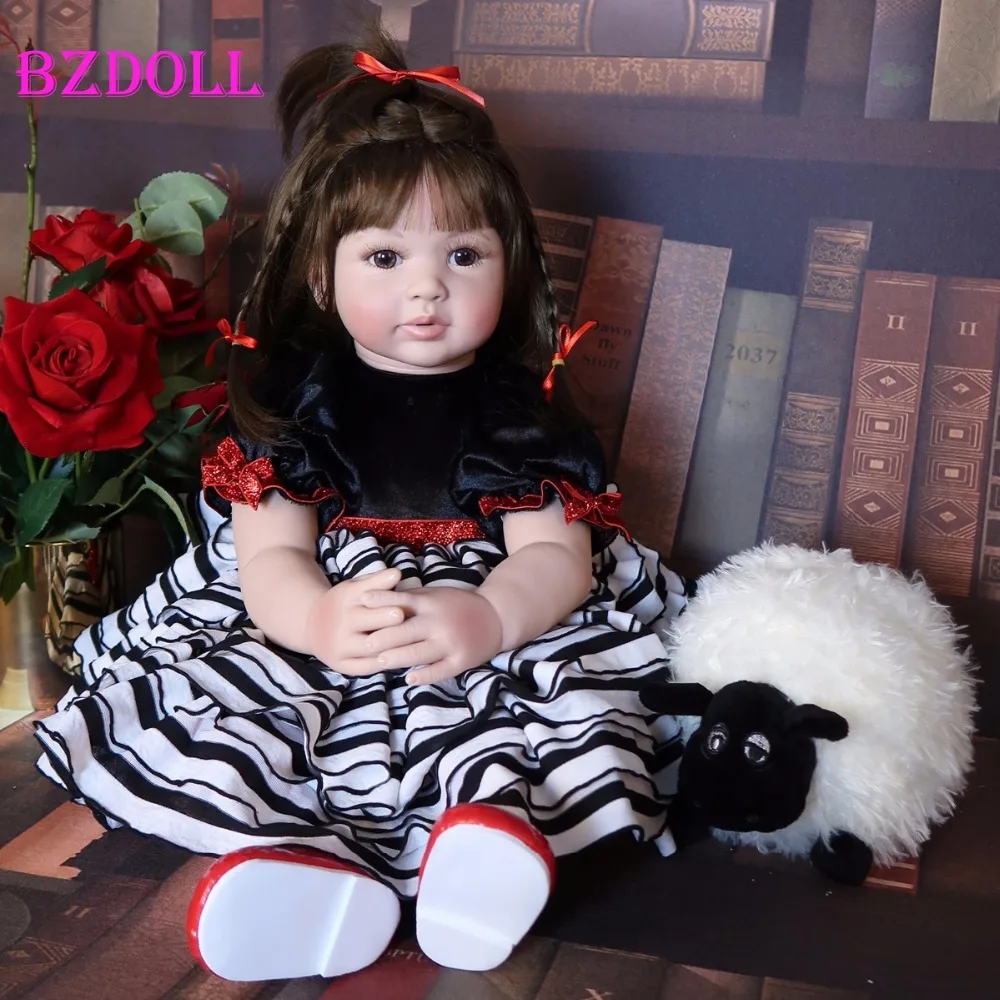 Кукла реборн силиконовая 60 см как настоящая виниловая для маленьких принцесс