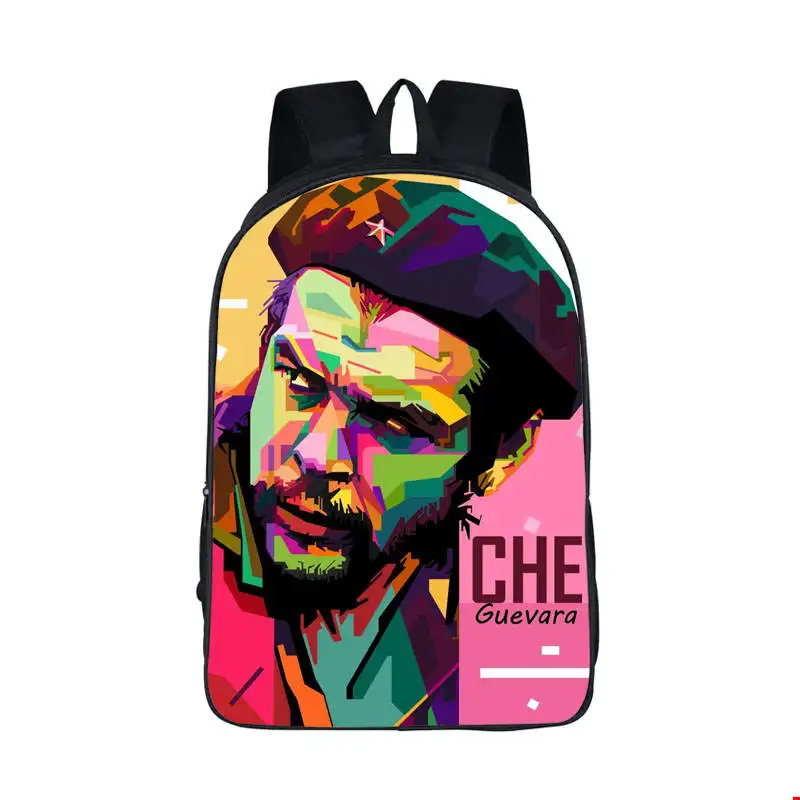 Рюкзак hero Che Guevara для подростков, женский и мужской рюкзак для путешествий, детские школьные рюкзаки, детская повседневная сумка, школьные сумки - Цвет: 16QGWL2