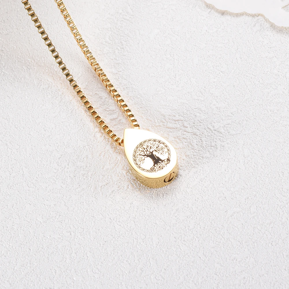 Женское Ожерелье с кулоном украшение изображением дерева жизни золы кремации