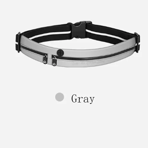 Gray Xiaomi Youpin Yunmai спортивные невидимые карманы двойной рот цепь 3 м Ночная линия Светоотражающая многофункциональная сумка для телефона поясная сумка - Цвет: Gray