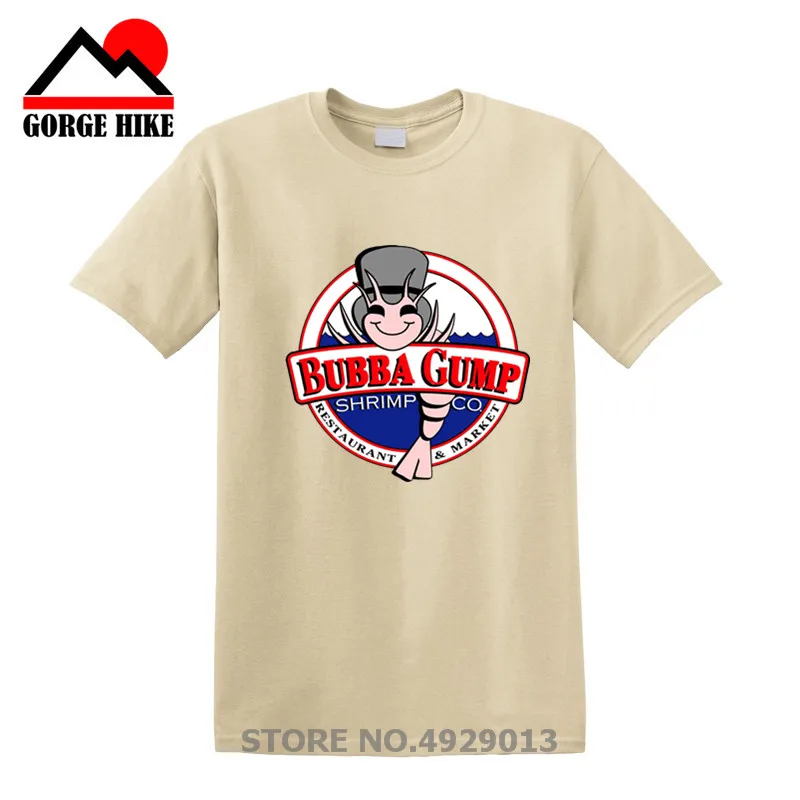 Мужская Повседневная футболка Bubba Gump с креветками 100% хлопок топ коротким рукавом