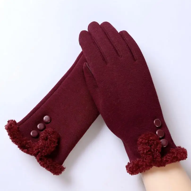 Классические Luvas de inverno женские модные зимние уличные спортивные теплые перчатки