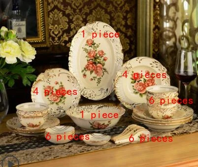 Из европейской керамики посуда комплект посуды Китай Пномпень блюда комбинированные Креативные Свадебные подарки