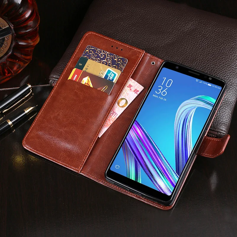 IDEWEI For Asus ZenFone Max M1 ZB555KL Case Cover Luxury Leather Phone Protective Flip Wallet | Мобильные телефоны и