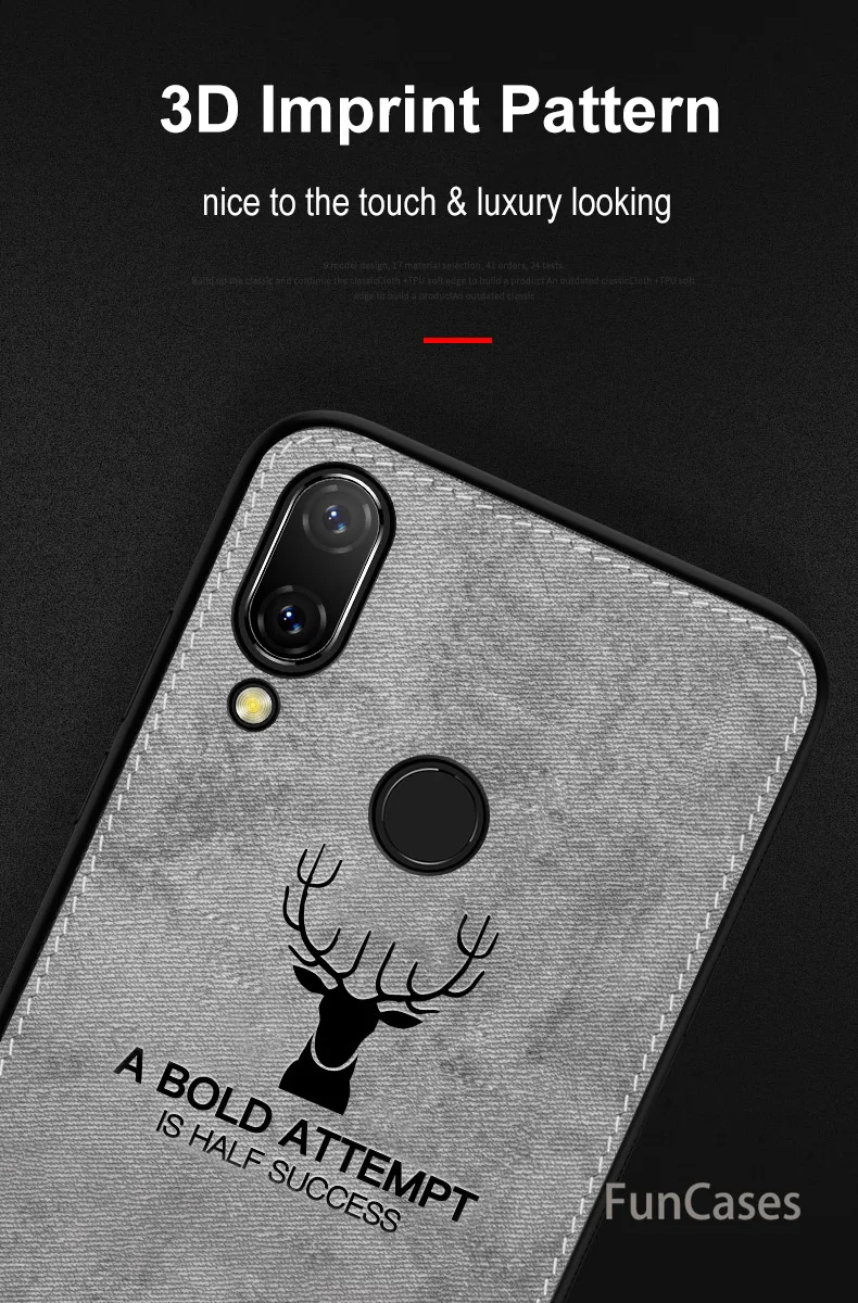 Тканевый чехол для huawei Honor 8C Классическая матовая кожа мягкая жесткая задняя