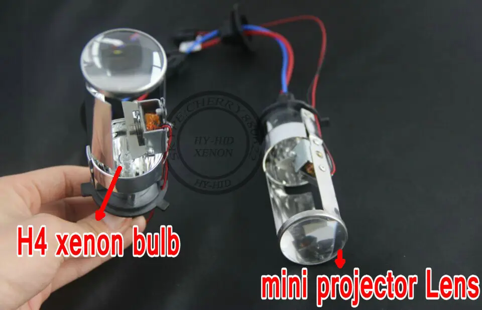 Бесплатная доставка новейший продукт H4 HID Bi xenon H/L объектив проектора для