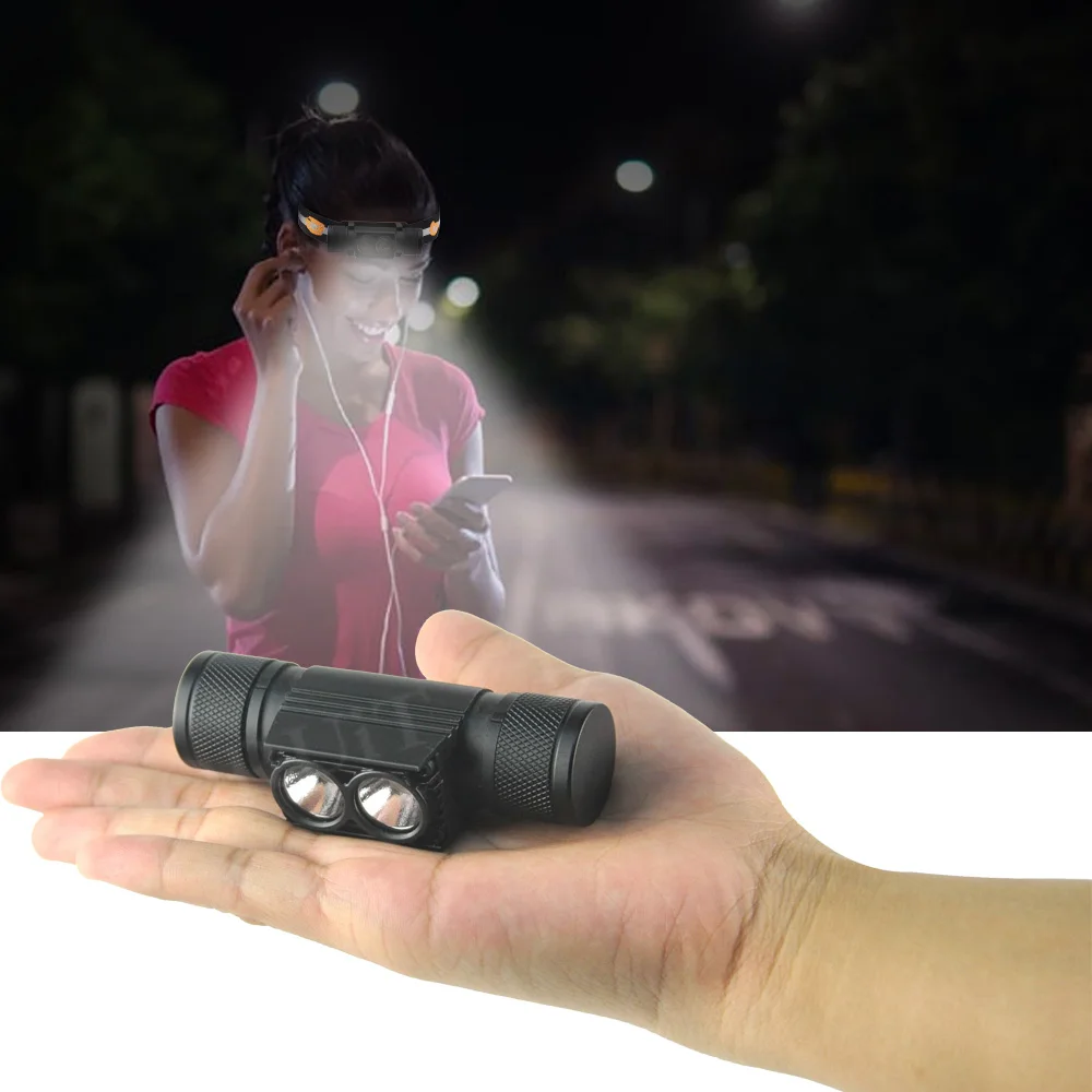 BORUiT 1000LM XP-G2 светодиодный налобный фонарь USB зарядное устройство 18650 аккумулятор налобный фонарь 4 режима Головной фонарь Водонепроницаемый фонарик для кемпинга и охоты