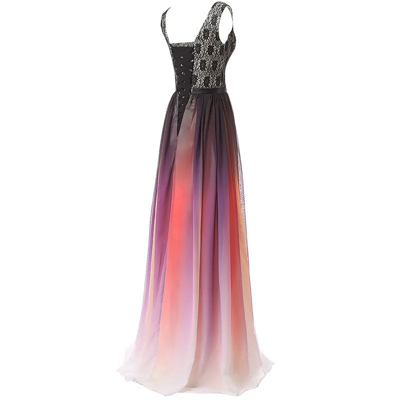 Vestido Dama De Honra Adulto длинное шифоновое платье подружки невесты кружевное ТРАПЕЦИЕВИДНОЕ свадебное торжественное платье элегантное женское платье для выпускного вечера с v-образным вырезом