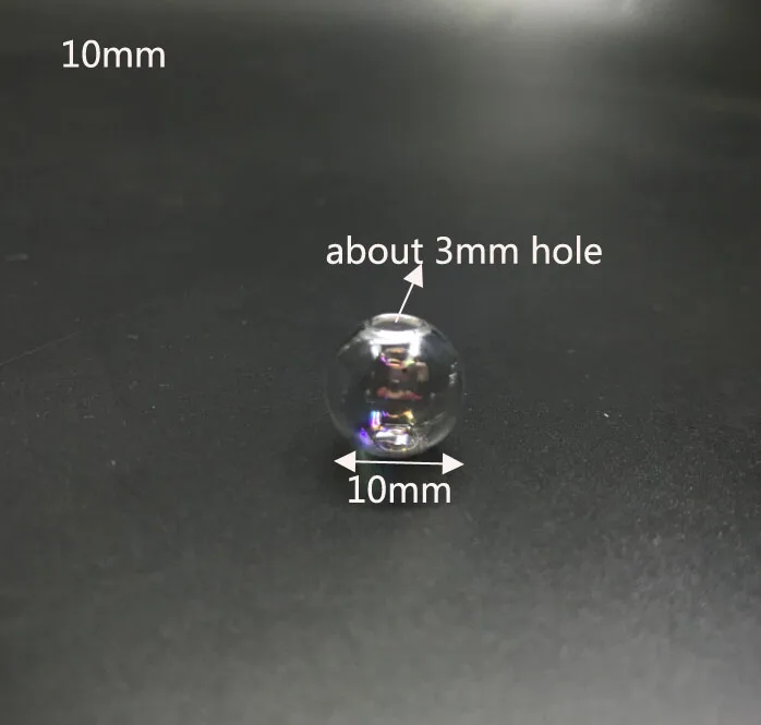 10mm Rainbow Glass Bubble Mini Clear Round Ball Beads Globe Bottle vial Pendant Charms DIY Craft Accessories 10pcs | Дом и сад