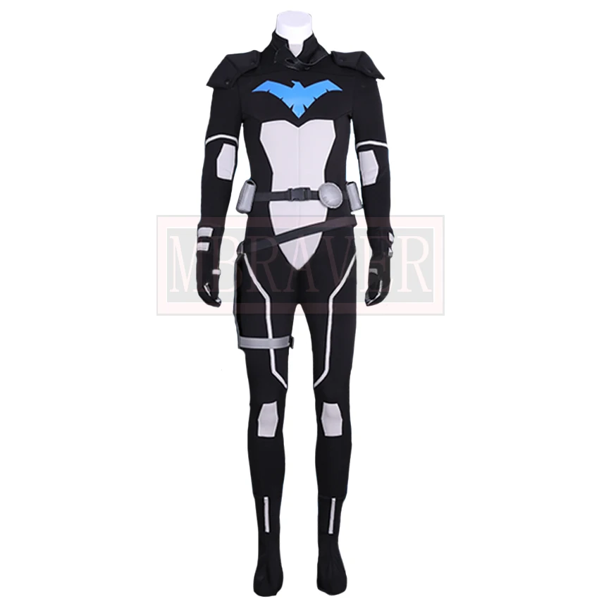 Супергероя Nightwing костюмы для хеллоуина COS косплей костюм Индивидуальный заказ