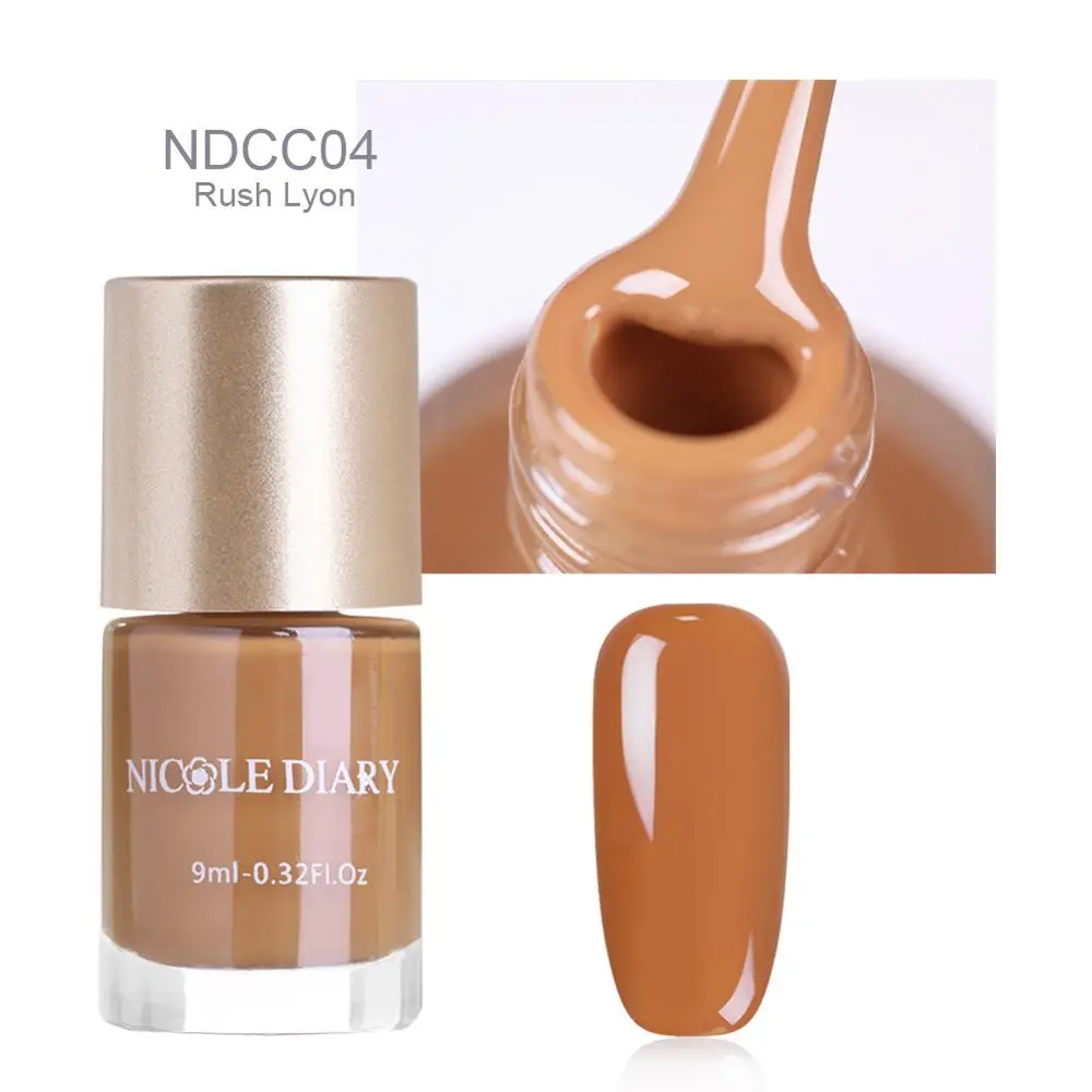 NICOLE DIARY 9ml Nail Polish Series Varnish Polish Quick Dry Eco-friendly Nail Art Lacquer 6 Colors - Цвет: NDCC04