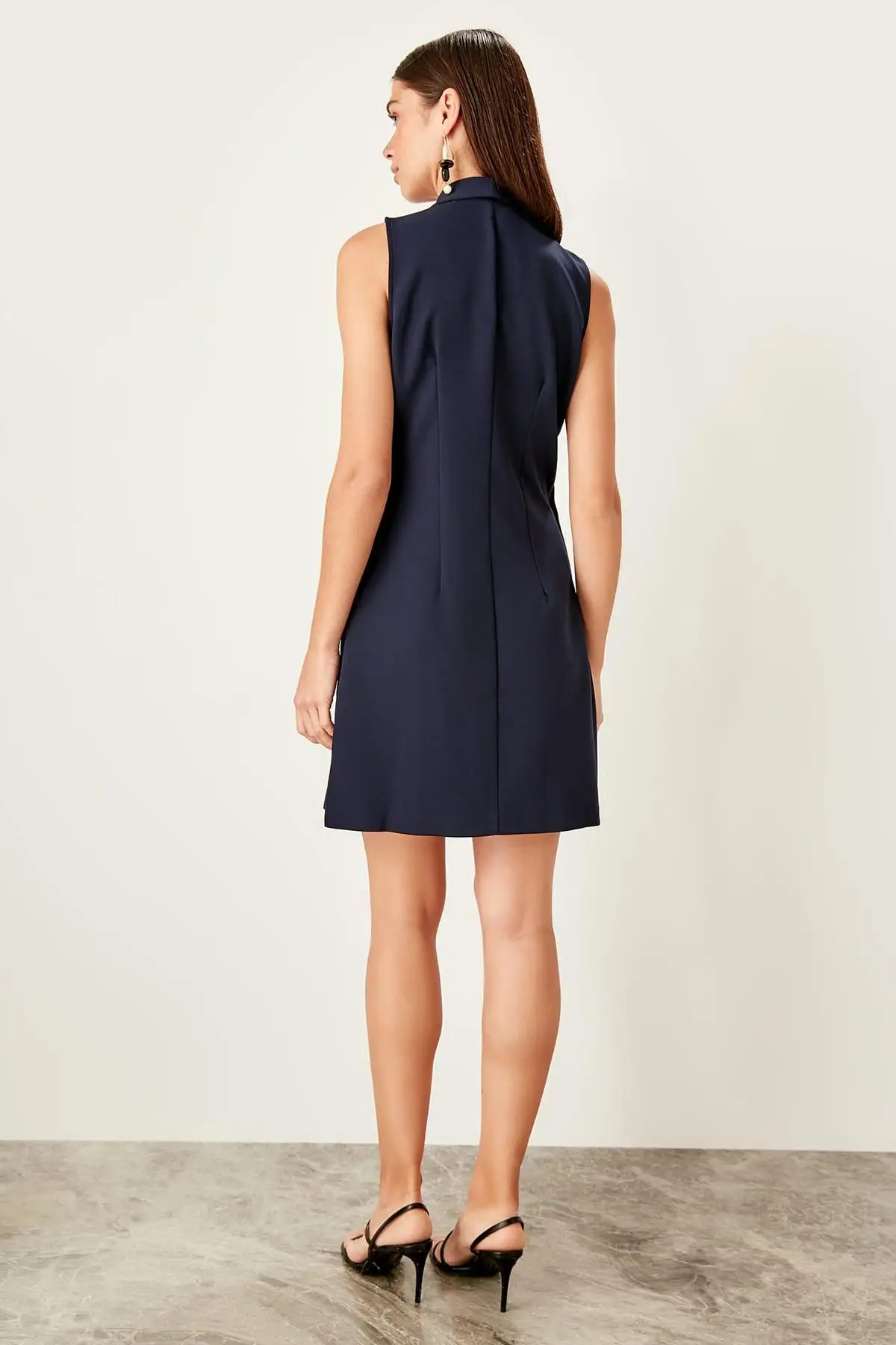 Темно-синее платье-жилет TWOSS19EL0077 | Женская одежда