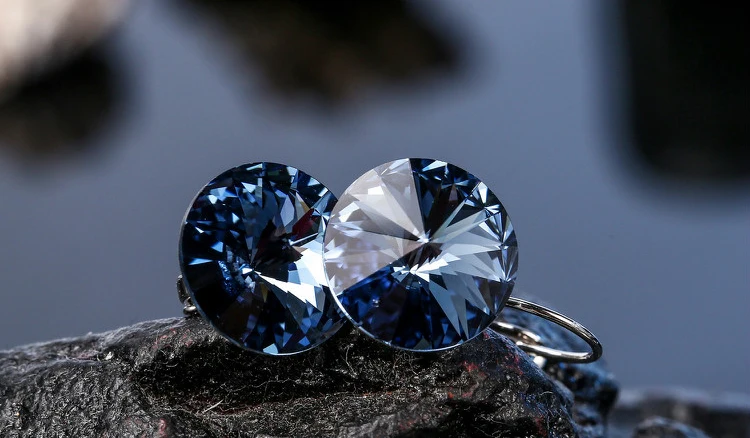 Warme Farben, украшенные кристаллами от Swarovski, серебро 925, ювелирные изделия, серьги с круглым камнем, Кристальные серьги-капли, подарок Brinco