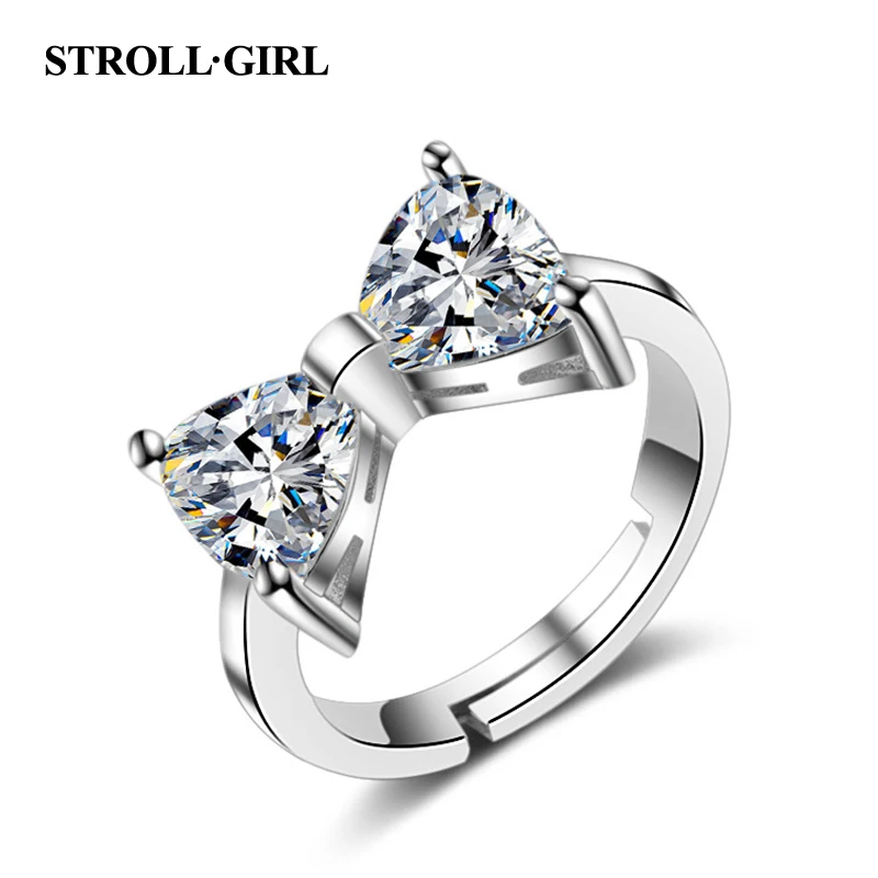 Strollgirl, Новое поступление, 925 пробы, серебряное кольцо с короной, ослепительное, AAA, циркон, свадебные кольца для женщин, обручальное, хорошее ювелирное изделие, подарок - Цвет основного камня: StrollGirl80693866-1