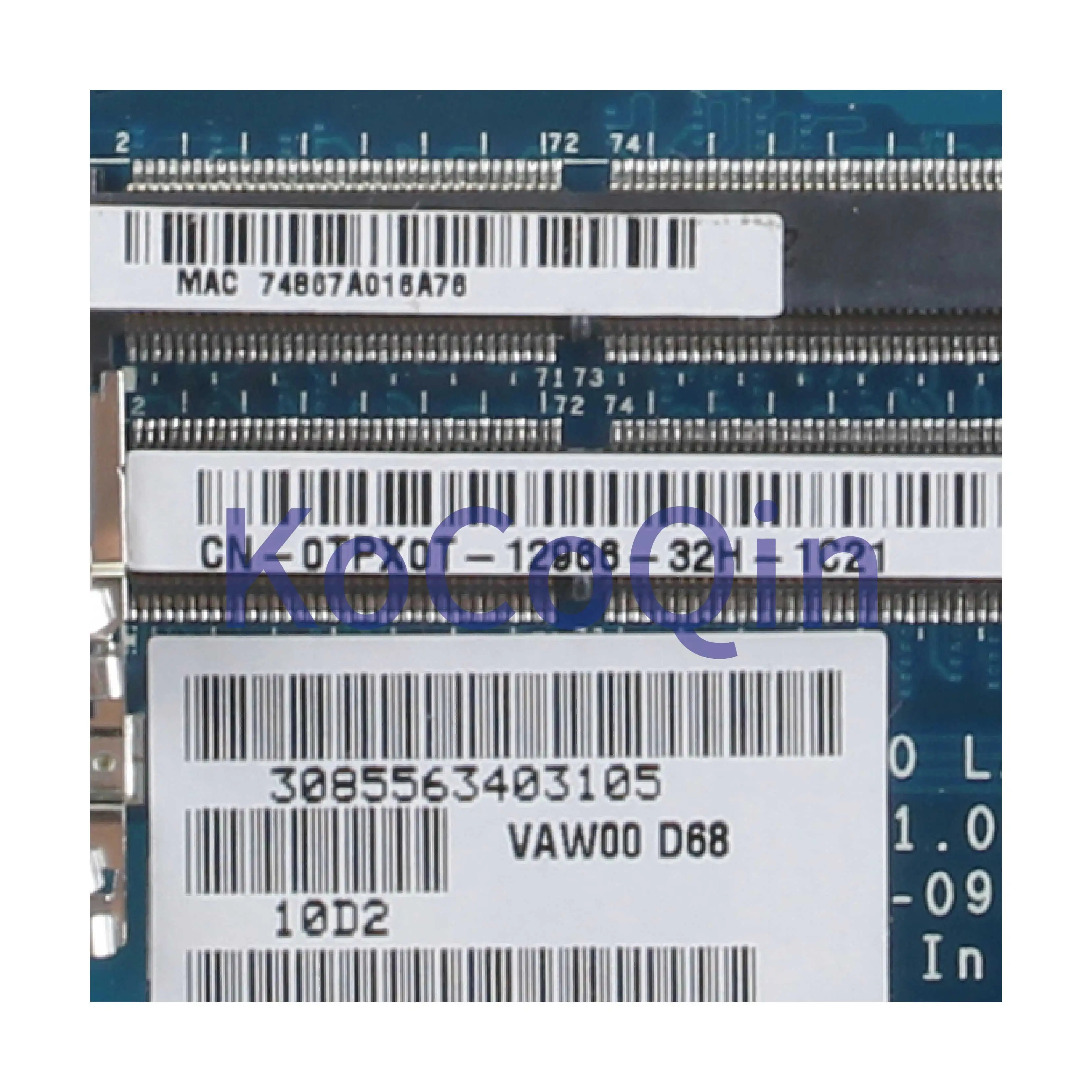 Kocoqin материнская плата для ноутбука DELL Inspiron 15R 3521 5521 Core I5 материнская плата CN-0TPX0T 0TPX0T VAW00 LA-9104P SR0XL 216-0833000