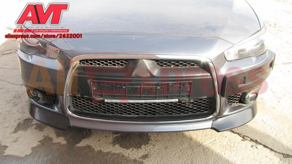 Fangs on front bumper for Mitsubishi Lancer X FL 2011- 2.0 1 set car styling decoration protection canines molding | Автомобили и
