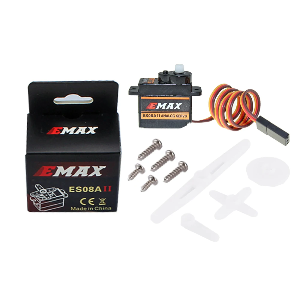 100% Оригинальный EMAX ES08A II цифровой сервопривод Высокочувствительный Mini Sub Micro для
