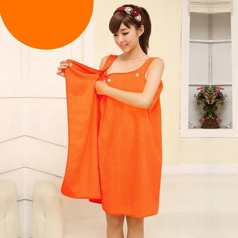 Женщины Ванна Towel Переносной Микрофибры Ткань Beach Towel Роза Красная Мягкая Wrap Юбка Полотенца Супер Абсорбент Домашний Текстиль Горячей Продажи - Цвет: orange