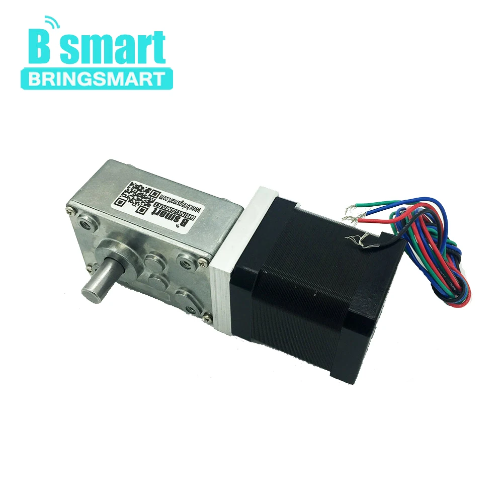 Bringsmart червь Шестерни мотор, работающего на постоянном токе 12 В в моторы Степпер редуктор самоблокирующийся мини Шестерни с выдвижной ручкой, размером 24 вольт mикро Электрический моторный инструмент A58SW-42BY
