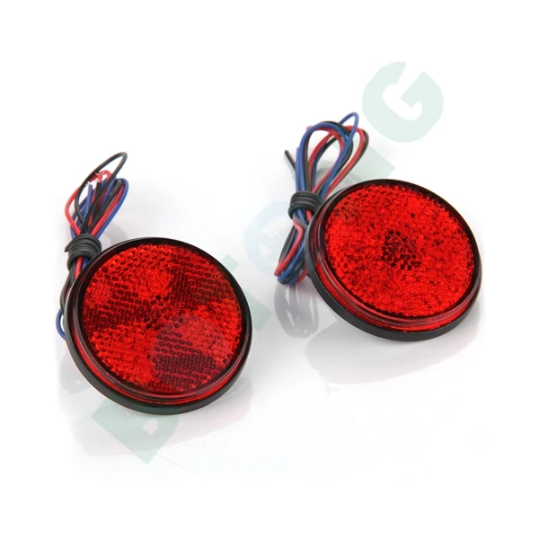 2x Car Auto Vehicle Red Round Brake Stop Tail Rear Light Lamp Bulb 12V | Автомобили и мотоциклы