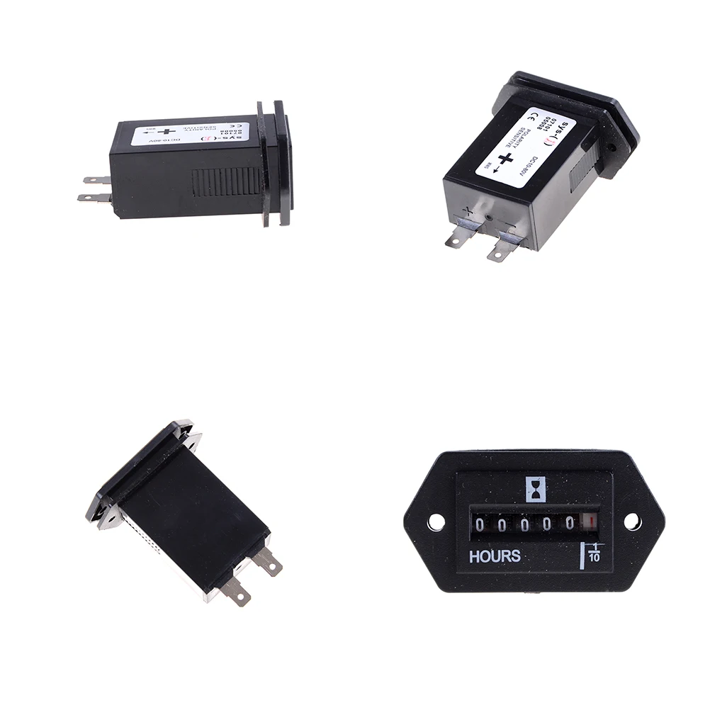 JETTING 1PCS New Generator Sealed Hour Meter Counter Tractor Truck Hourmeter Rectangle DC 12V-36V for Boats Trucks Tractors Cars |