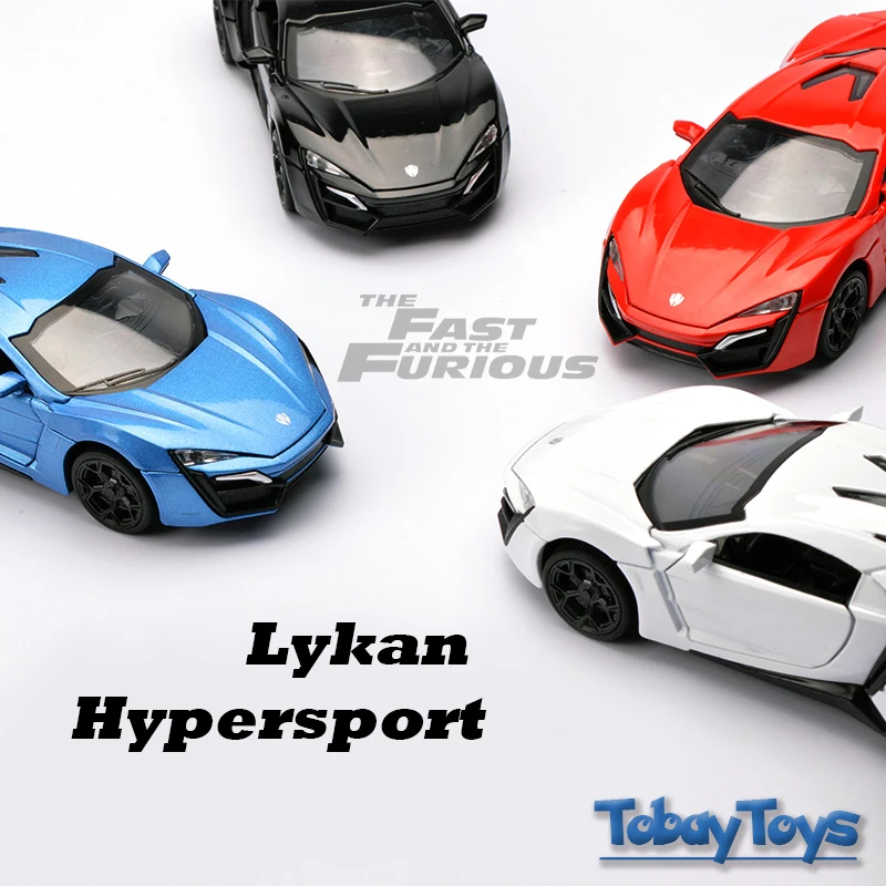 1:32 модель машины форсаж Lykan Hypersport детские игрушки игрушечный автомобиль Lycan