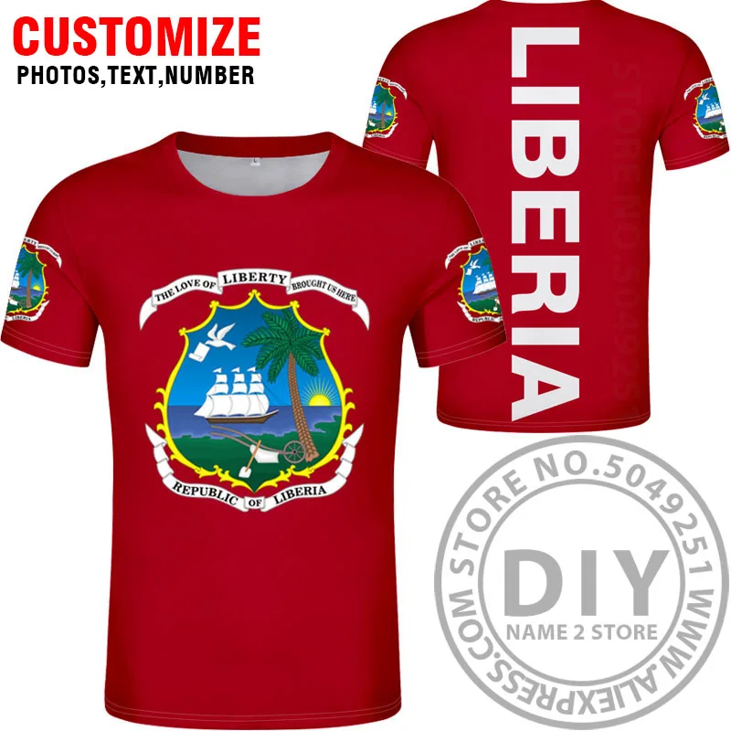 Style 3 LIBERIA t shirt diy изготовление под заказ имя номер lbr футболка nation flag lr, национальная страна, колледж, одежда с логотипом - Цвет: Style 3