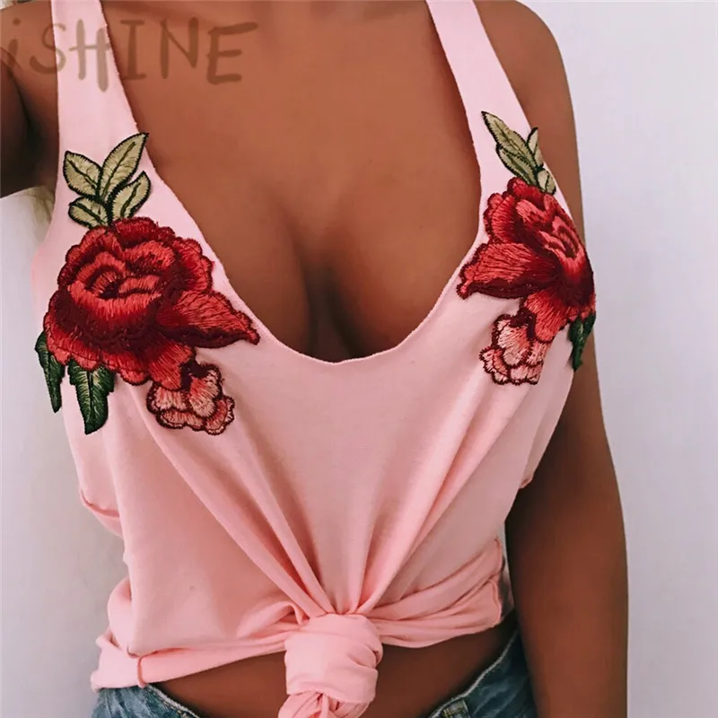 Модный сексуальный черный топ на бретелях женский хлопковый жилет с цветочной