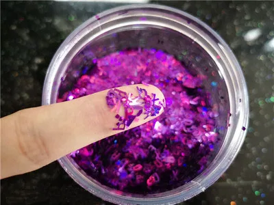 laser purple Ультратонкие буквы блестки 4 мм ПЭТ пайетками лазерные блестки для украшения ногтей DIY ремесла Маникюр Свадебный Рождественский Декор Конфетти 8 г - Цвет: laser purple