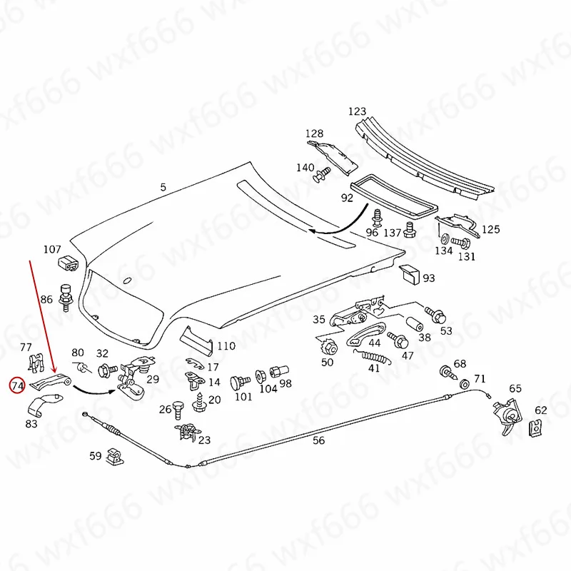 1408870127 ручка крышки автомобиля подходит для S класса W140 S320 S350 S500mer ced es-be nzS600 замка |
