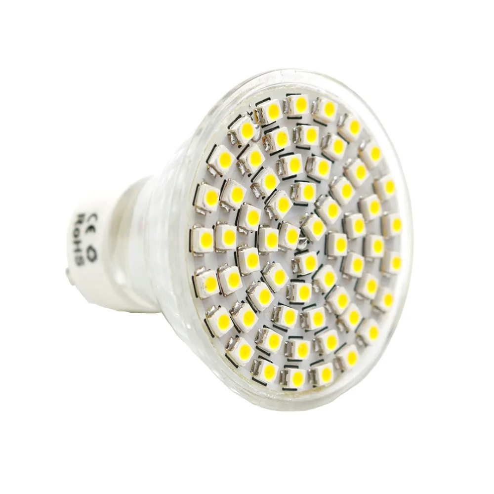 AC 220V LED Spotlight SMD 3528 60 Leds spot light GU10 White/Warm White High Brightness Lamp spotlight IL | Освещение